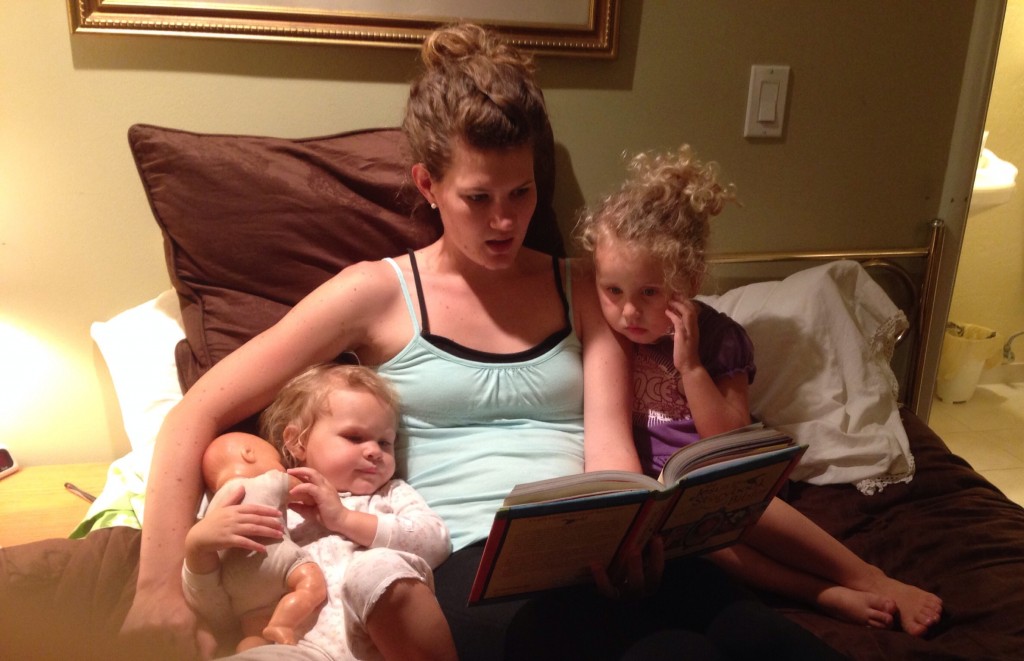 reading our bible story before bed