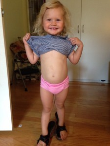 Penny just got some big girl underwear... woohoo, here we go!