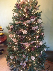 all homemade ornaments, and our lovely tree :-)