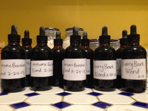 Finished Product:  homemade herbal tinctures.
