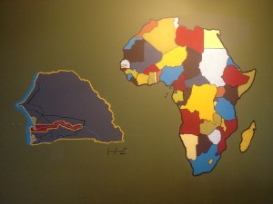 We painted Africa and Senegal on our Wall since we are going to be needing to paint it anyway. 