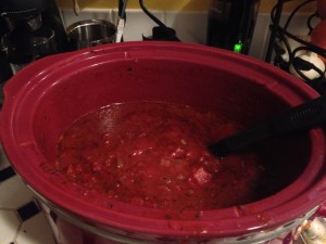 my home made spaghetti sauce that slow cooked all day