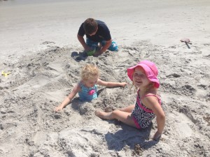 Beach day, and their Uncle Graham came with us!  :)