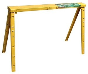 Sawhorse, The one TJ sat on was a lithe more blunt than this one but you get the picture