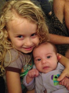 Ava holding her cousin Cicellia... she loves babies!