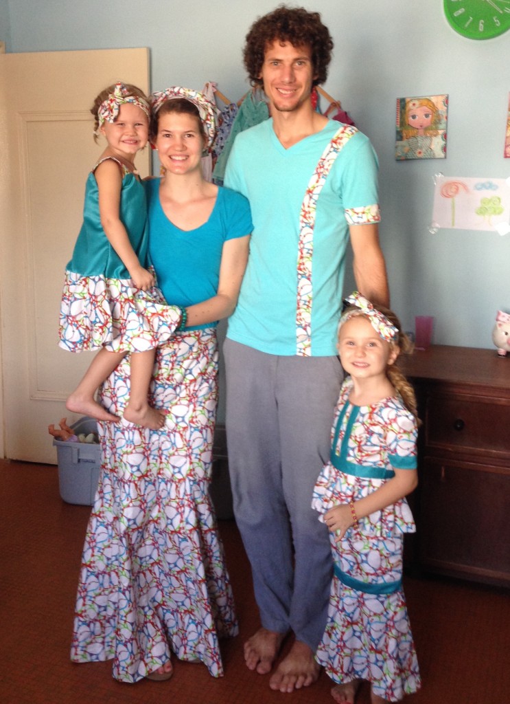 Wax print Family :) TJ is gonna have to get used to this whole "matching business"